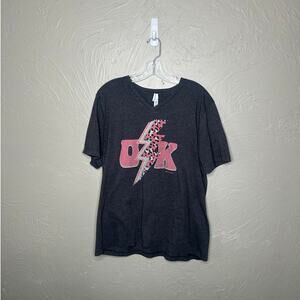 Cool OK Lightning Graphic Tee - Bella Canvas XL Unisex Top